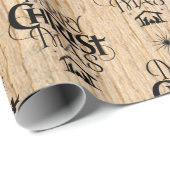 Vrolijk Kerstfeest Christelijke Kalligrafie Rustic Cadeaupapier (Rol Hoek)