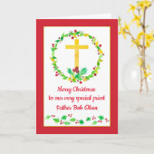 Vrolijk kerstfeest Christelijke religie Kaart (Gele Bloem)