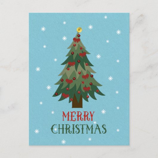 Vrolijk kerstfeest - Christmas Tree Briefkaart (Voorkant)