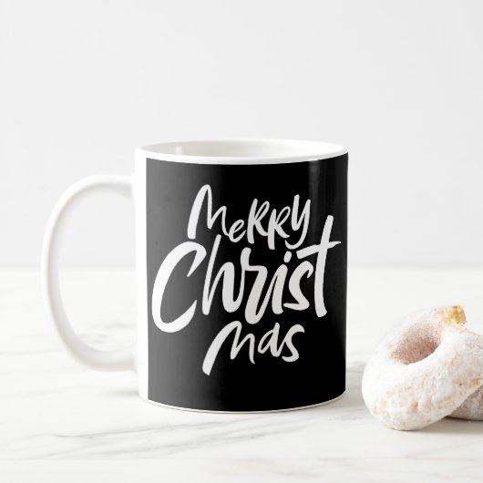 Vrolijk KERSTFEEST Christus Christelijke Religieuz Koffiemok (Met donut)
