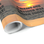 Vrolijk Kerstfeest Christus Onze Redder is vandaag Cadeaupapier (Rol Hoek)