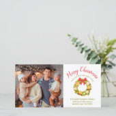 Vrolijk kerstfeest Citrus Wreator Family Photo Mov Aankondiging (Staand voorkant)