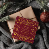 Vrolijk Kerstfeest Classic Nordic Red Holiday Kaar Kaart