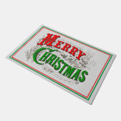 Vrolijk kerstfeest Classic Red Green Holiday Deurmat (Schuin)