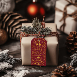 Vrolijk Kerstfeest Classic Red Holiday Cadeaulabel