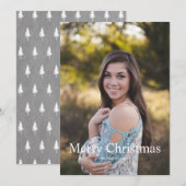 Vrolijk Kerstfeest Classic Rustieke Fotovakantie Feestdagenkaart (Voorkant / Achterkant)