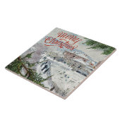 Vrolijk kerstfeest. Claude Monet Ceramic Tile Tegeltje (Zijkant)