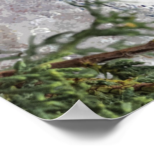 Vrolijk kerstfeest. Claude Monet Poster (Hoek)