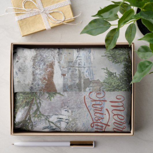 Vrolijk kerstfeest. Claude Monet Tissue Paper Tissuepapier (Geschenk)