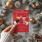 Vrolijk kerstfeest Cocktail Party groet Kaart