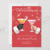 Vrolijk kerstfeest Cocktail Party groet Kaart (Voorkant)