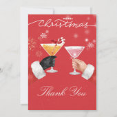 Vrolijk kerstfeest Cocktail Party groet Kaart (Achterkant)