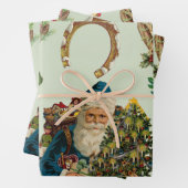 Vrolijk kerstfeest  collage met kerstman inpakpapier vel (In situ)