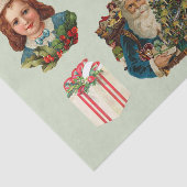 Vrolijk kerstfeest collage met kerstman tissuepapier (Detail)