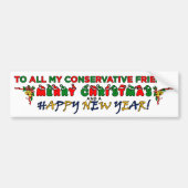 Vrolijk kerstfeest conservatieve Bumpersticker (Voorkant)