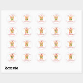 Vrolijk Kerstfeest Cookie Reindeer Santa Ronde Sticker (Vel)