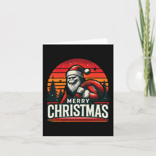 Vrolijk Kerstfeest Cool Santa Bigfoot Ho! Ho! Ho! Kaart
