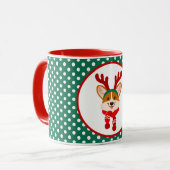Vrolijk kerstfeest Corgi Dog Mok (Voorkant links)