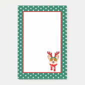 Vrolijk kerstfeest Corgi Dog Post-It Notes (Voorkant)