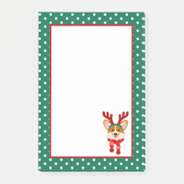 Vrolijk kerstfeest Corgi Dog Post-It Notes