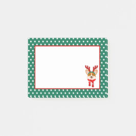 Vrolijk kerstfeest Corgi Dog Post-It Notes