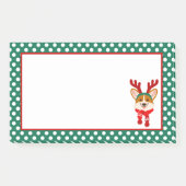 Vrolijk kerstfeest Corgi Dog Post-It Notes (Voorkant)