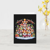 Vrolijk Kerstfeest Corgmas Corgi Hond Kerstboom X Kaart (Gele Bloem)