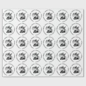 Vrolijk kerstfeest Country Donkey thema Cadeaupapier (Vlak)