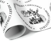 Vrolijk kerstfeest Country Donkey thema Cadeaupapier (Rol Hoek)