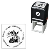 Vrolijk kerstfeest Country Donkey thema Zelfinktende Stempel (In situ)