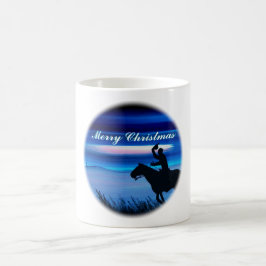 Vrolijk Kerstfeest Cowboy Rider Koffiemok