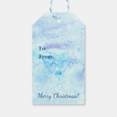 Vrolijk Kerstfeest Cowboy Sneeuwman Cadeaulabel (Achterkant)