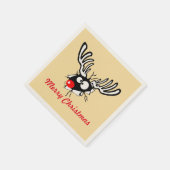 Vrolijk kerstfeest! Crazy Red Nosed Reindester Servet (Hoek)