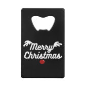 Vrolijk kerstfeest creditkaart flessenopener (Voorkant)