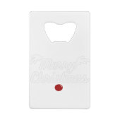 Vrolijk kerstfeest creditkaart flessenopener (Achterkant)