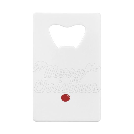 Vrolijk kerstfeest creditkaart flessenopener (Achterkant)