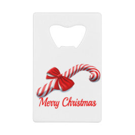 Vrolijk kerstfeest creditkaart flessenopener