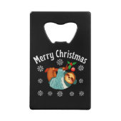 Vrolijk kerstfeest creditkaart flessenopener (Voorkant)