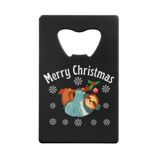 Vrolijk kerstfeest creditkaart flessenopener (Achterkant)