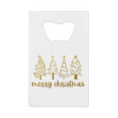 Vrolijk kerstfeest creditkaart flessenopener (Voorkant)