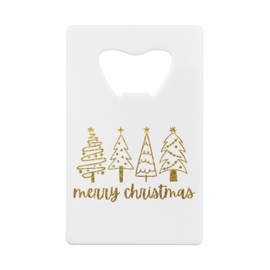 Vrolijk kerstfeest creditkaart flessenopener (Achterkant)