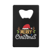 Vrolijk kerstfeest creditkaart flessenopener (Voorkant)