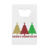 Vrolijk kerstfeest creditkaart flessenopener (Achterkant)