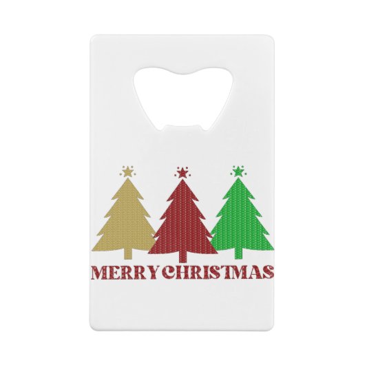 Vrolijk kerstfeest creditkaart flessenopener (Achterkant)