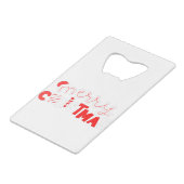 Vrolijk kerstfeest creditkaart flessenopener (Achterkant Gekanteld)