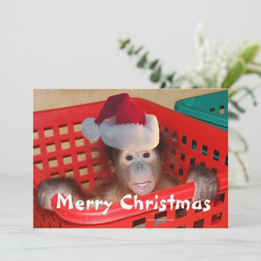 Vrolijk kerstfeest Creëer je eigen boodschap Kaart (Staand voorkant)