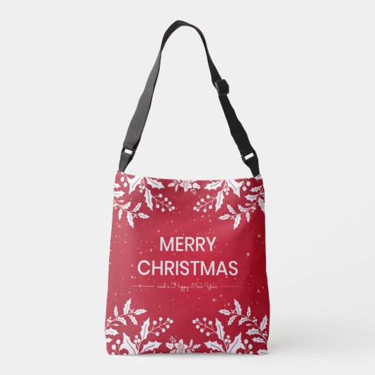 Vrolijk kerstfeest crossbody tas (Achterkant)