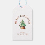 vrolijk kerstfeest! Cupcake-Christmas-Tree Cadeaulabel (Voorkant)