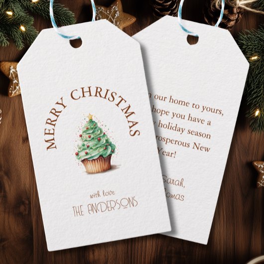 vrolijk kerstfeest! Cupcake-Christmas-Tree Cadeaulabel