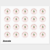 vrolijk kerstfeest! Cupcake-Christmas-Tree Ronde Sticker (Vel)